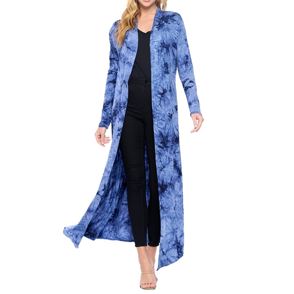 11 Boho Tie Dye long Duster Cardigan